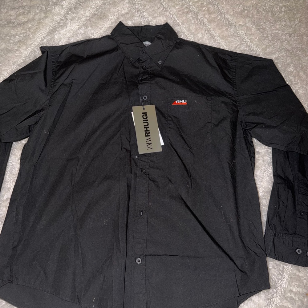 Zara Black Casual Button Down Shirt